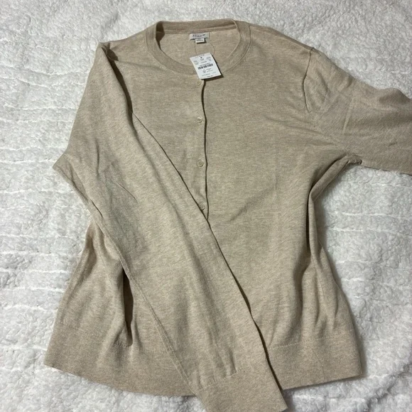 J. Crew Light Brown Knit Cardigan - Picture 2 of 5